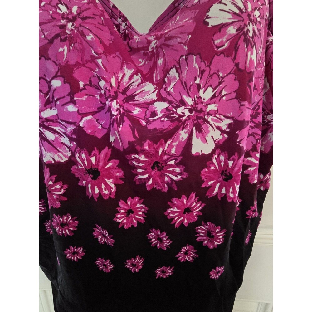 Swimsuits for All Women's Classic Tankini Top Pink/Black Floral Size 20 - Picture 5 of 8